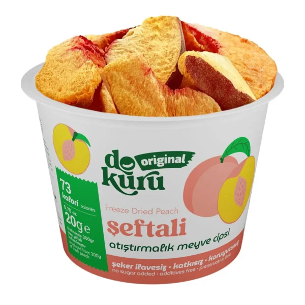 Dokuru Freeze-Dry Şeftali Meyve Cipsleri