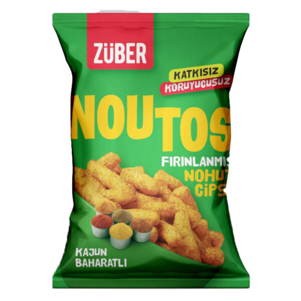 Noutos Kajun Baharatlı Nohut Cipsi 55g