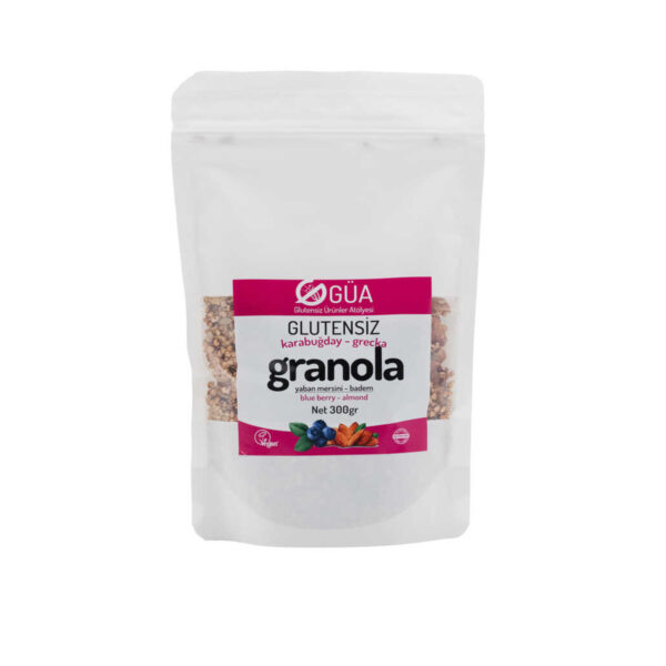 Glutensiz Ürünler Atölyesi Karabuğday Granola - Yaban mersini, Badem 300g
