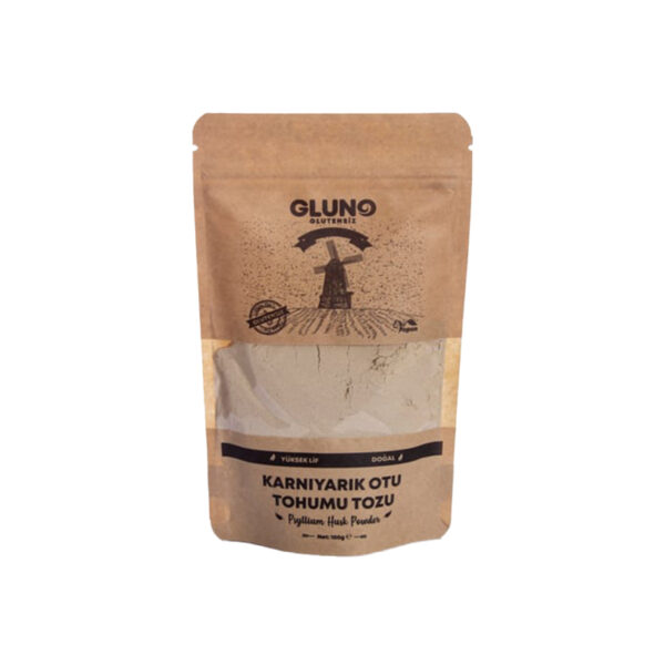 Gluno Glutensiz Karnıyarık Otu Tohumu Tozu - Psyllium 100g