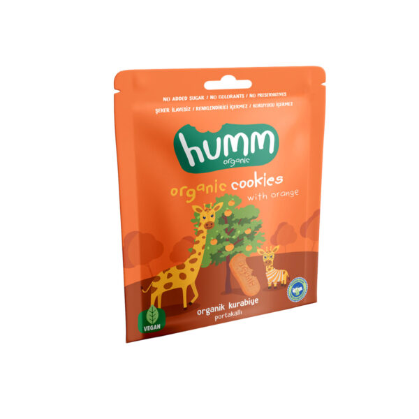 Humm Organic Organik Vegan Portakallı Kurabiye - 55g