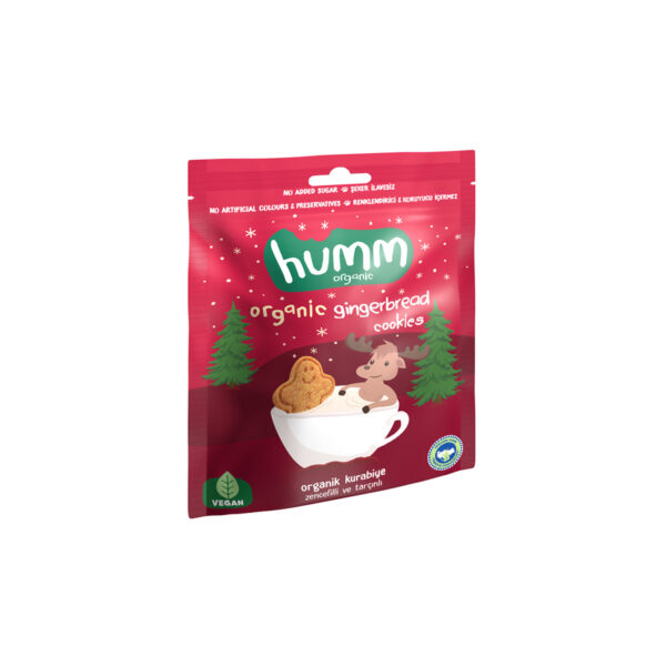 Humm Organic Organik Vegan Zencefilli ve Tarçınlı Kurabiye - 55g