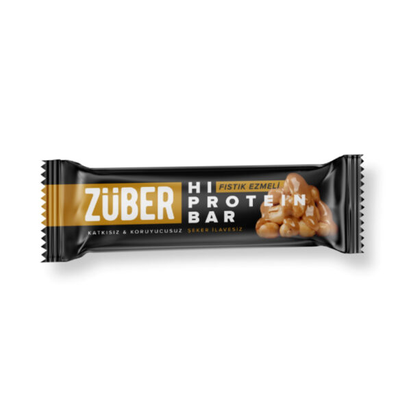 Züber - Şeker İlavesiz Fıstık Ezmeli Hi-Protein Bar 45 G