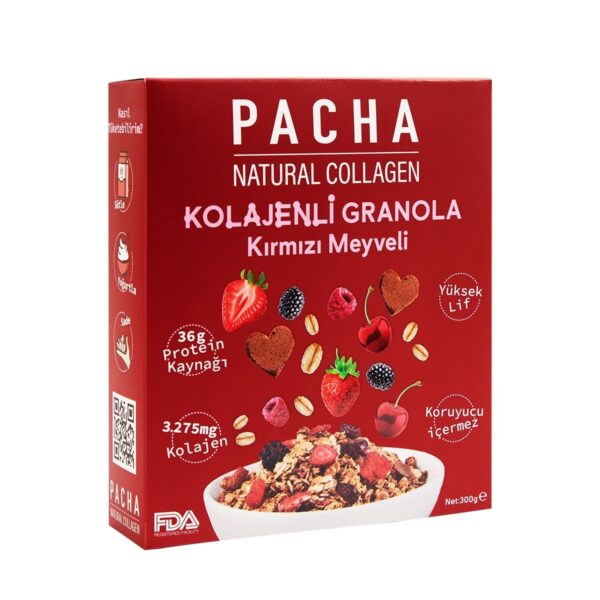 Pacha - Kolajenli Granola Kırmızı Meyveli