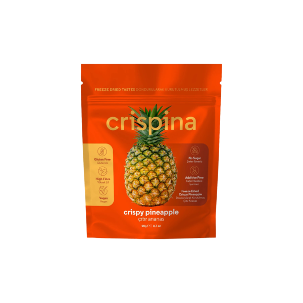 Crispina Dondurularak Kurutulmuş Çıtır Ananas 20gr